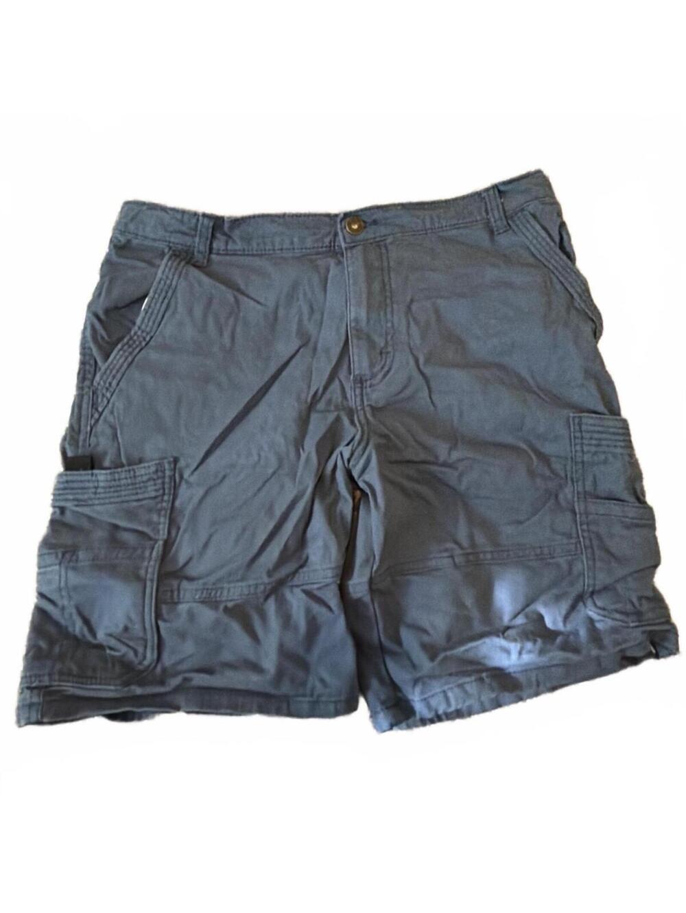 Wrangler Kids Navy Cargo Shorts Size 18 Husky Adjustable Waist